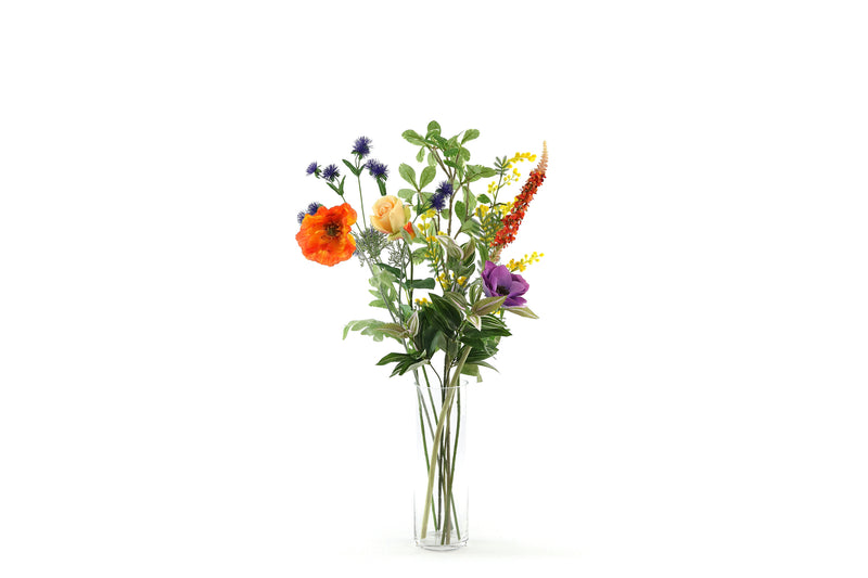 silk flowers in vase