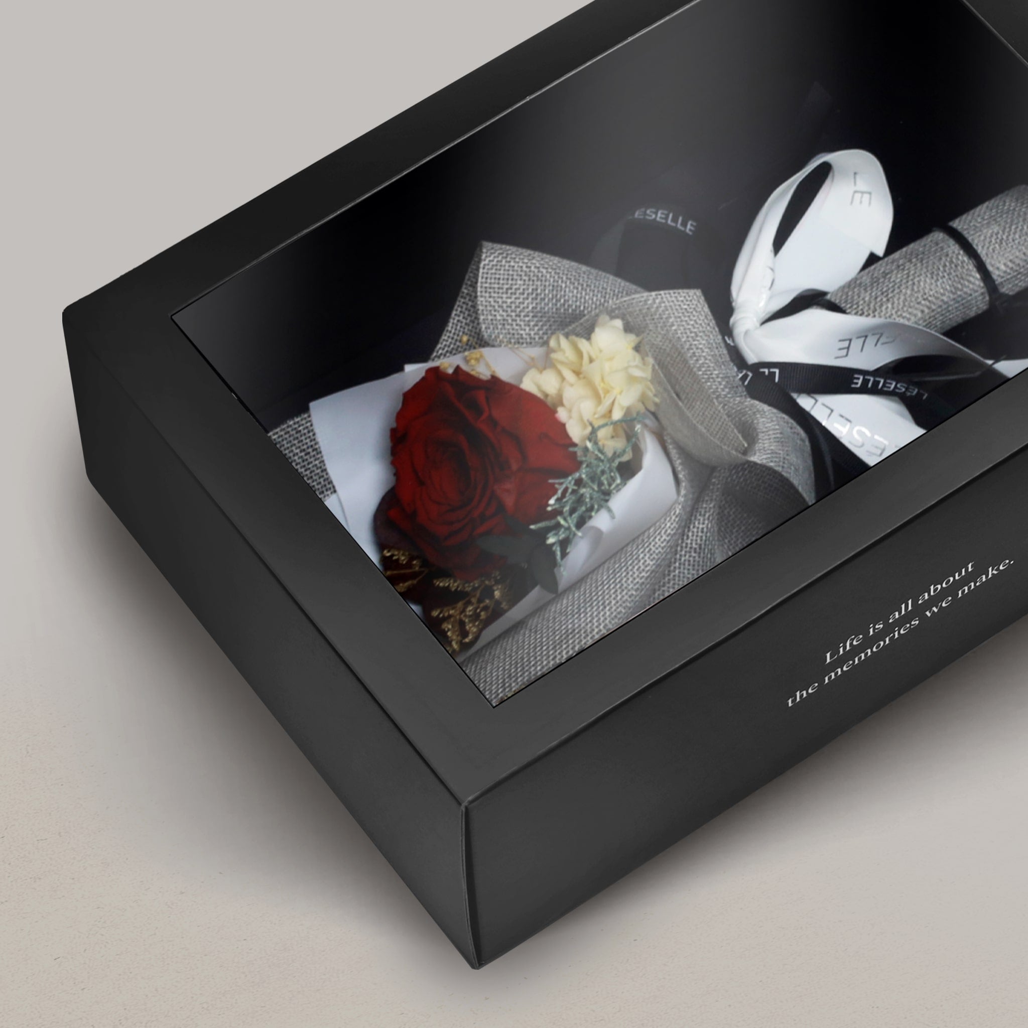 經典醇紅單朵永生玫瑰花束