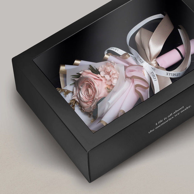 Preserved Rose Bundle - Metallic Pink