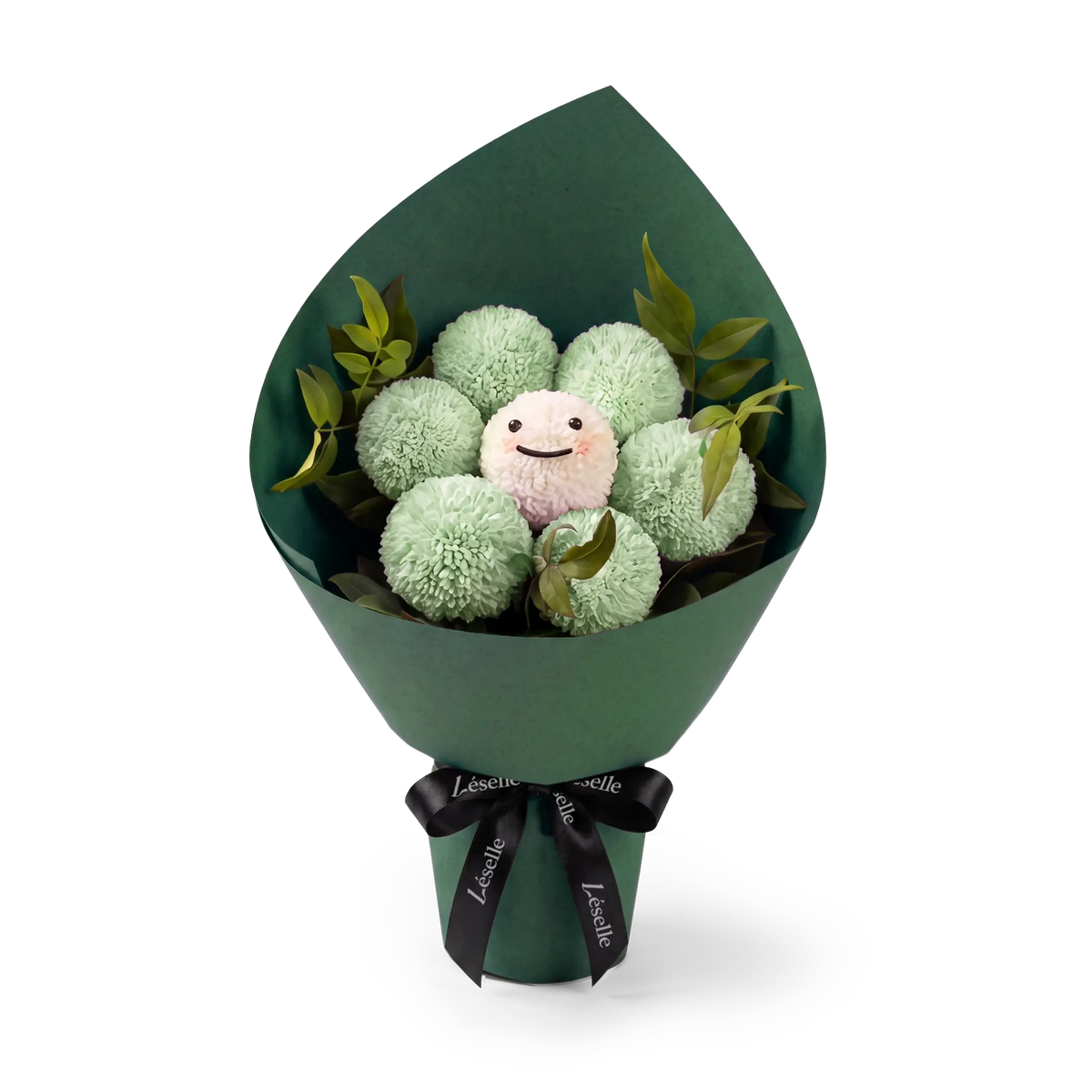 沁綠微笑乒乓菊花束