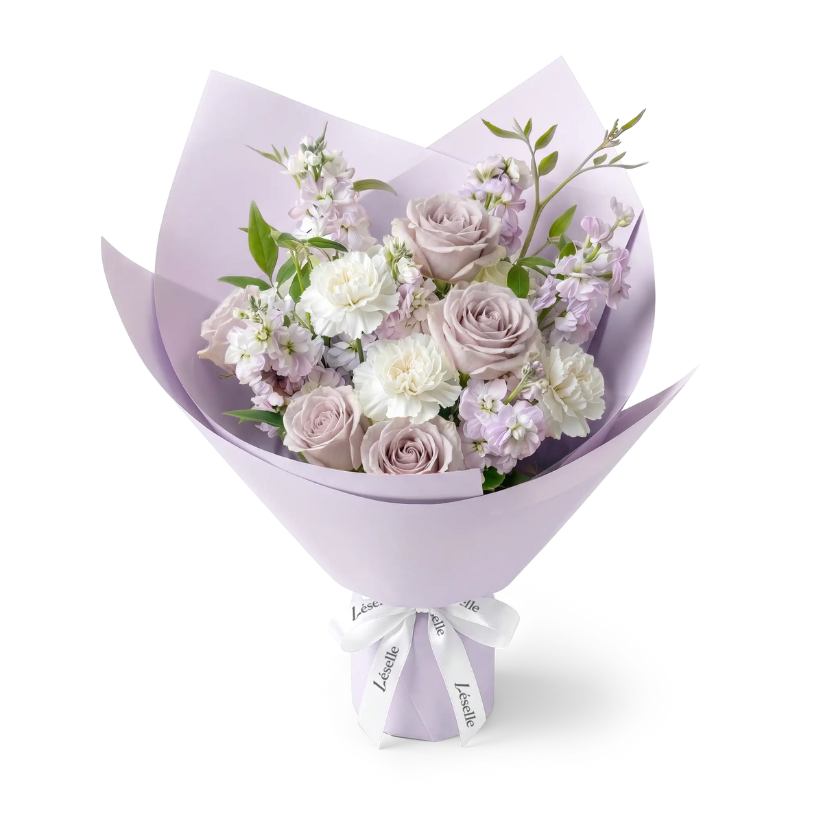 Graceful Menta Rose & White Carnation Bouquet
