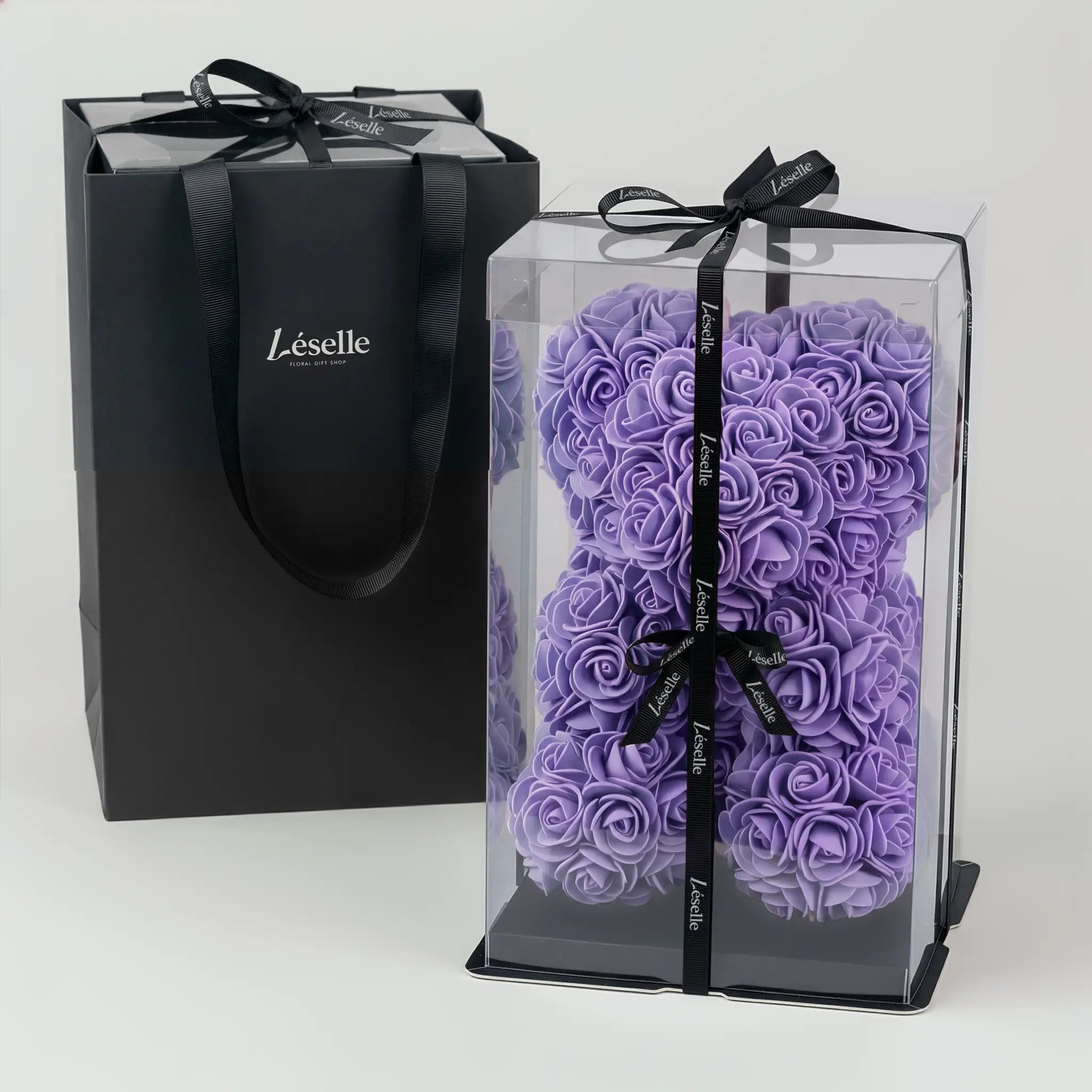 迷你玫瑰熊 - 薰衣草紫