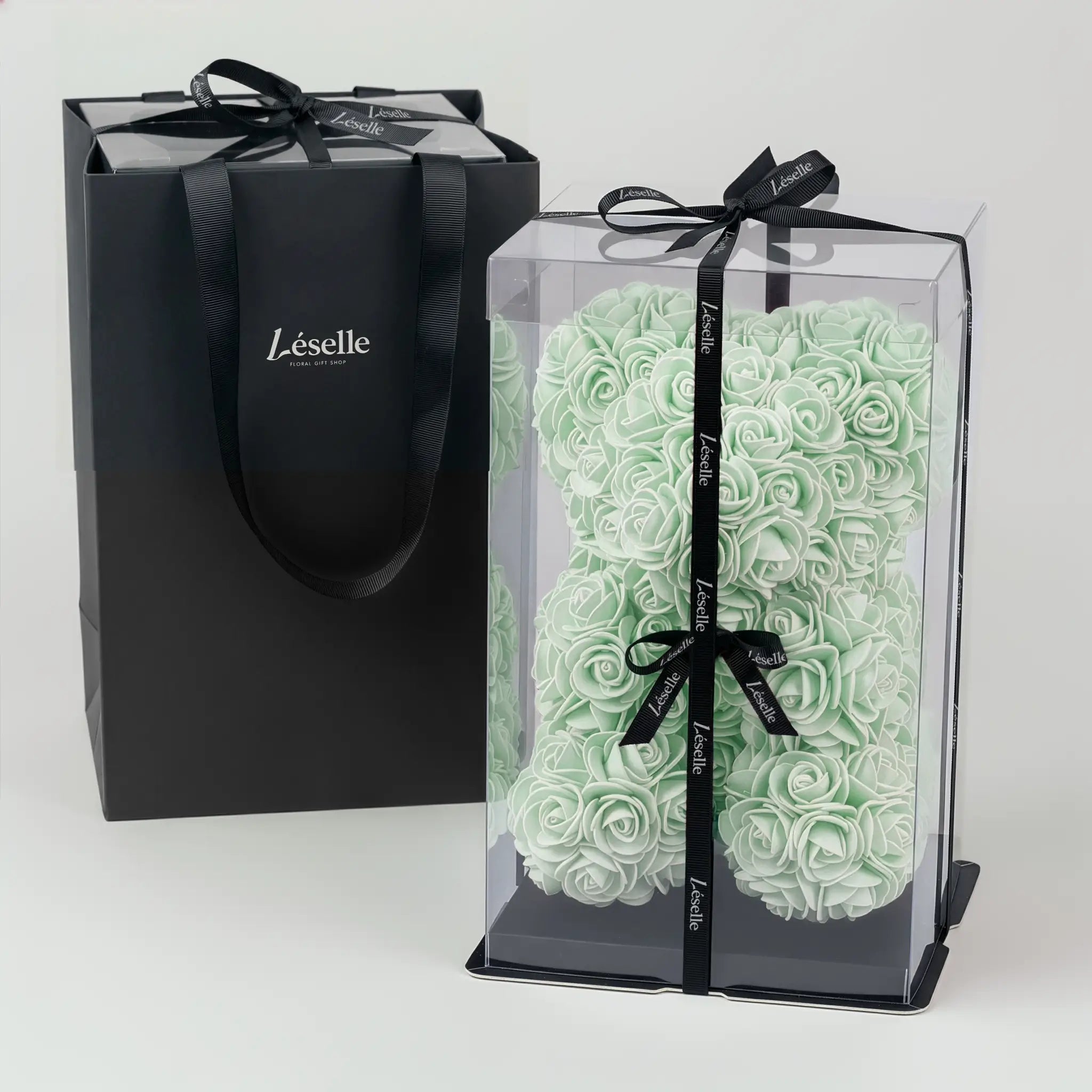 迷你玫瑰熊 - 薄荷綠