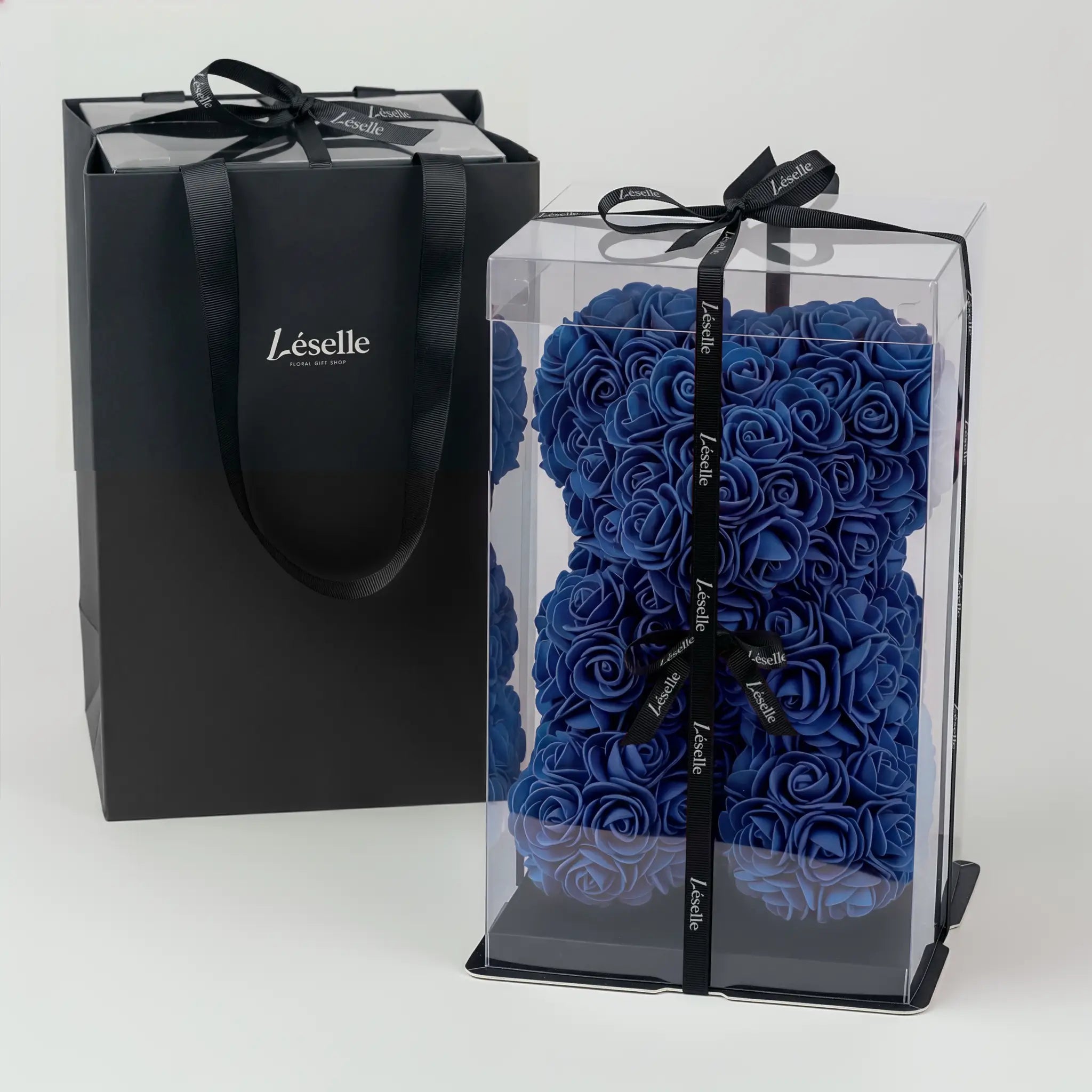 迷你玫瑰熊 - 寶石藍