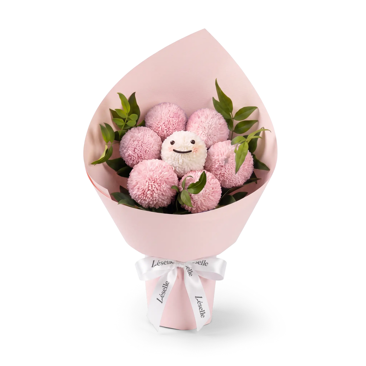 Radiant Smile Pink Pompon Bouquet