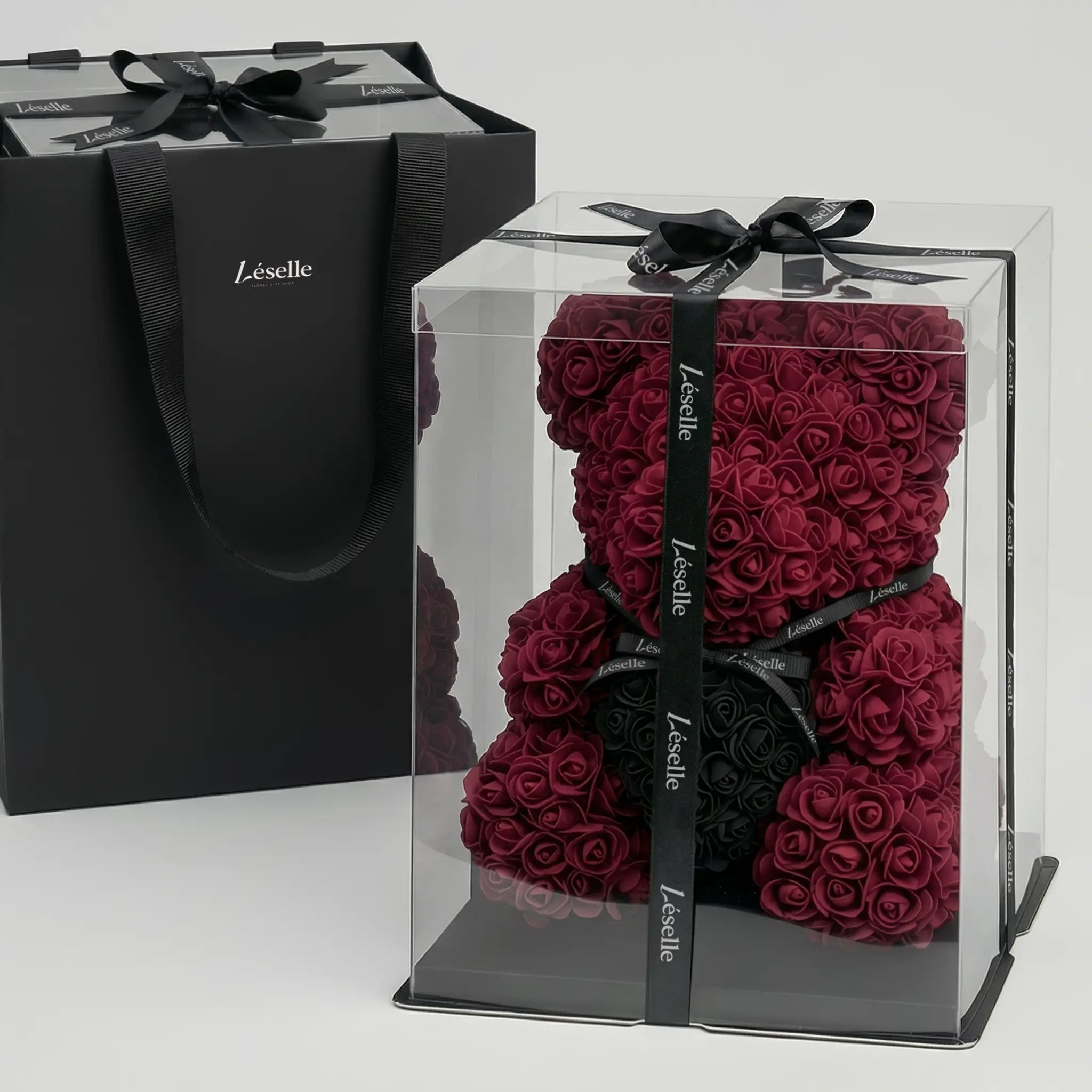 永恆玫瑰熊 - 醇酒紅系列