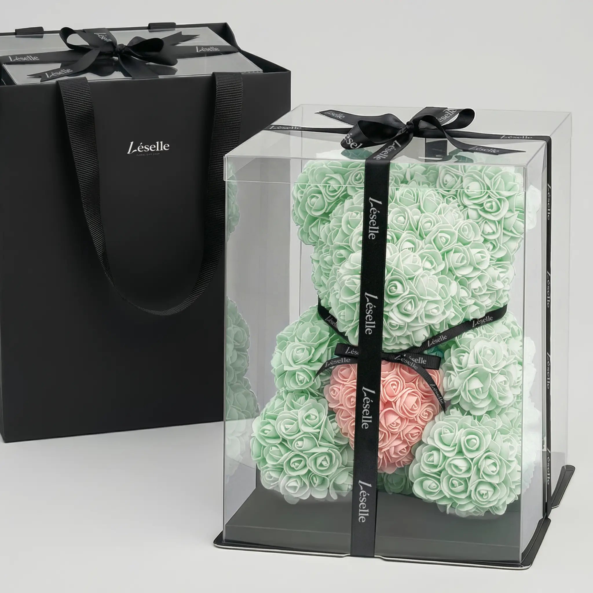 永恆玫瑰熊 - 薄荷綠系列