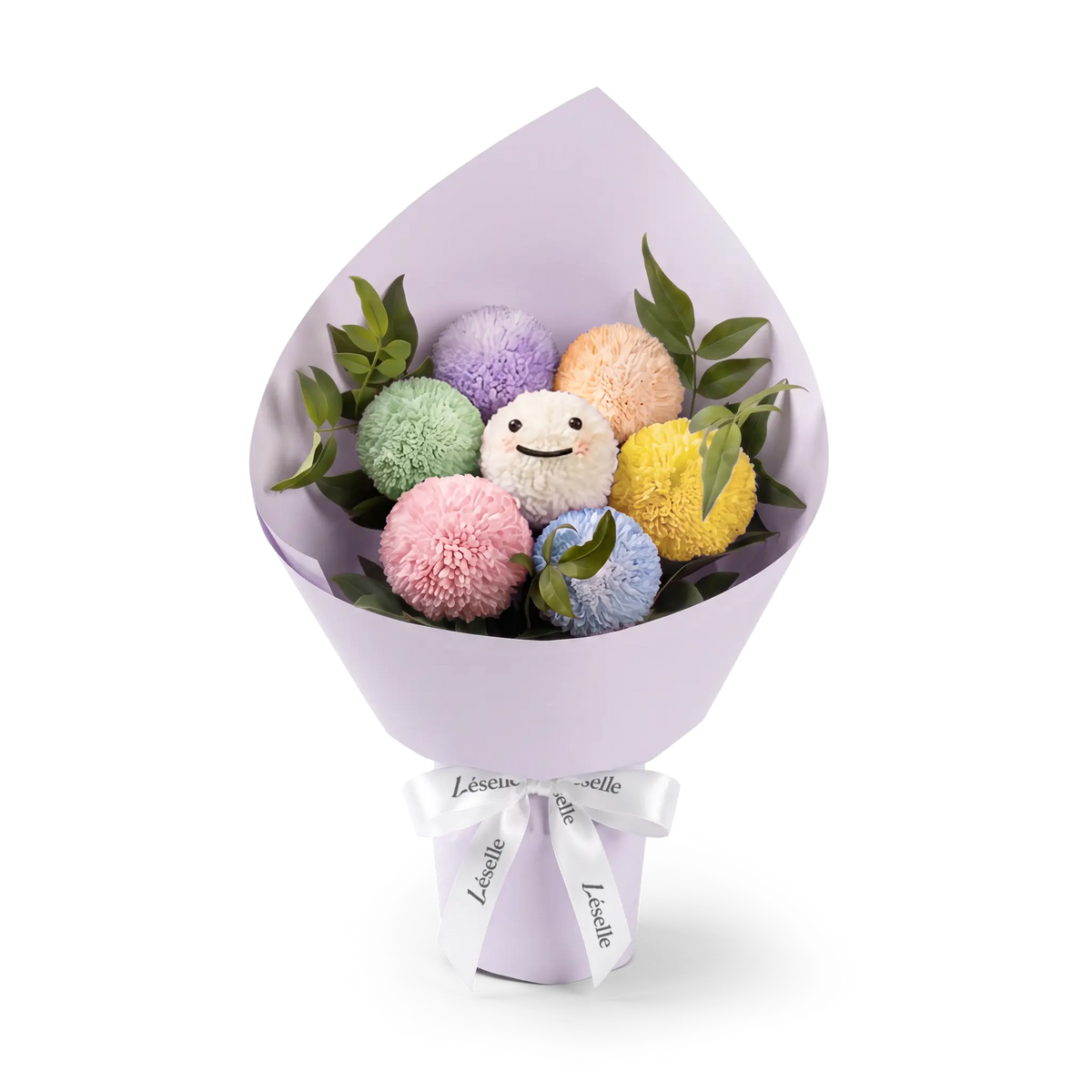 Vibrant Smiley Pompon Bouquet