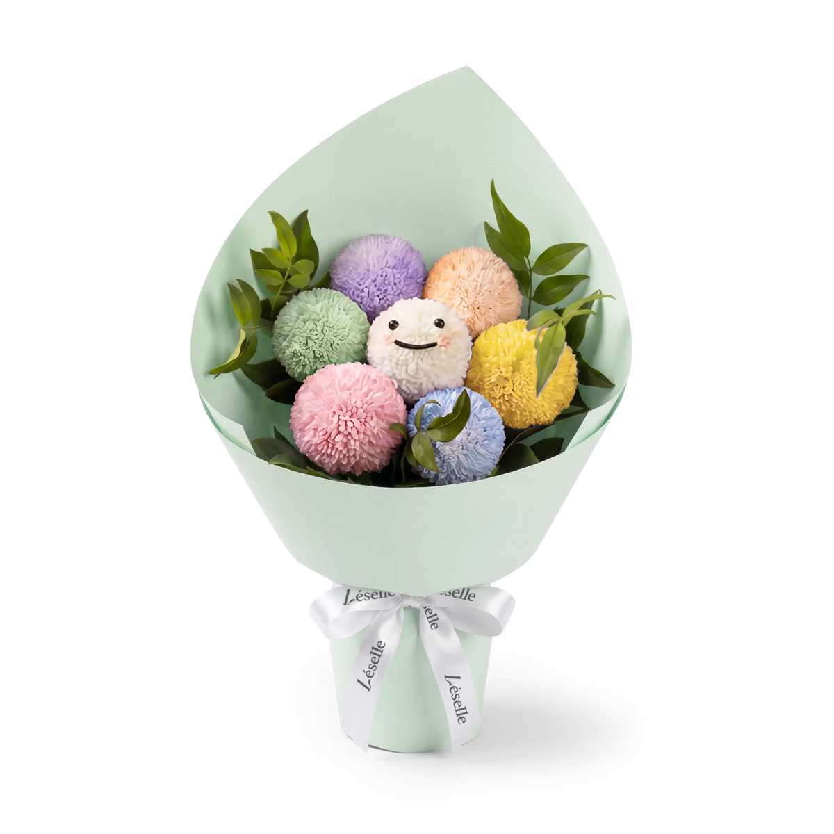 Vibrant Smiley Pompon Bouquet