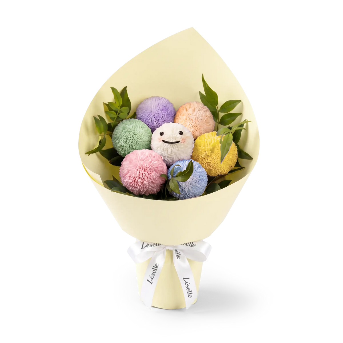 Vibrant Smiley Pompon Bouquet