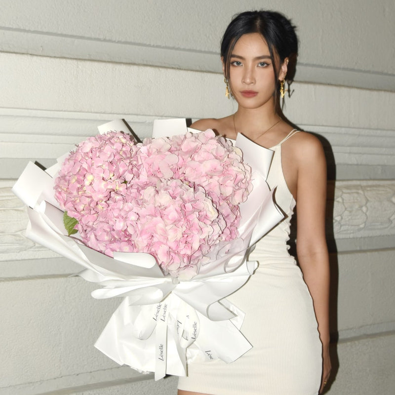 Fresh Flower Bouquet - Pink Hydrangea (L)