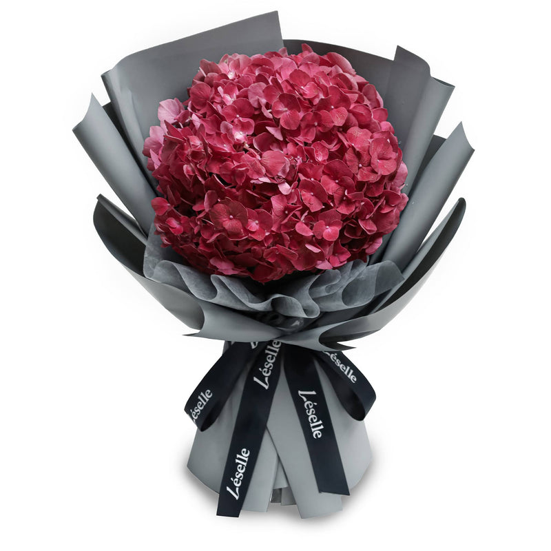 Fresh Flower Bouquet - Cherry Red Hydrangea (S)