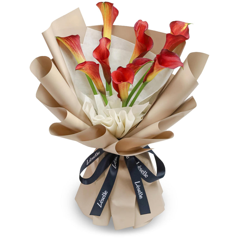 Fresh Flower Bouquet - Vermilion Calla Lily